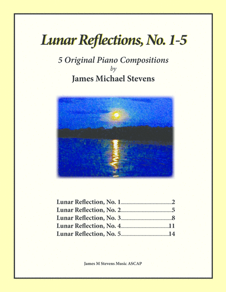 Lunar Reflections, No. 1-5 Piano Book image number null