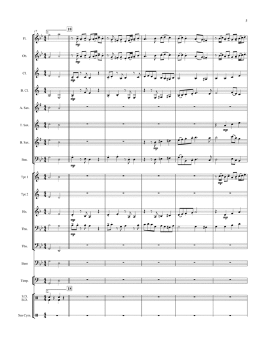 The Sun King for Concert Band Concert Band scores gallery preview page 5