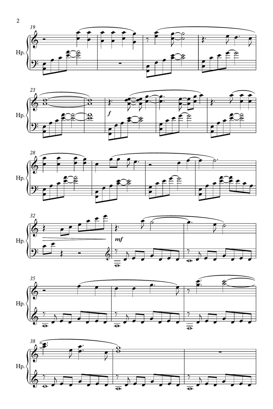 Cosmic Love Harp scores gallery preview page 2