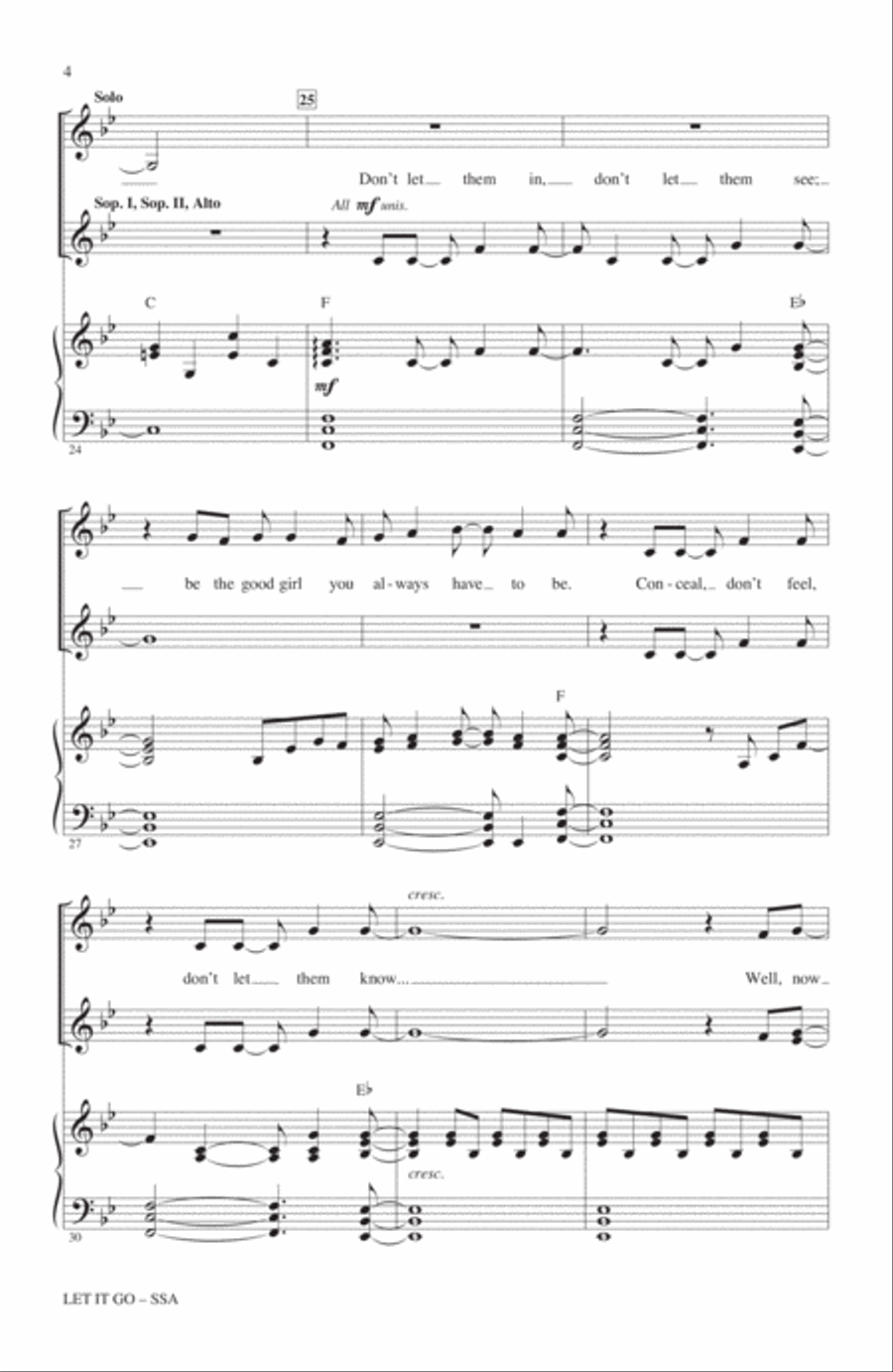 Let It Go SSA scores gallery preview page 3