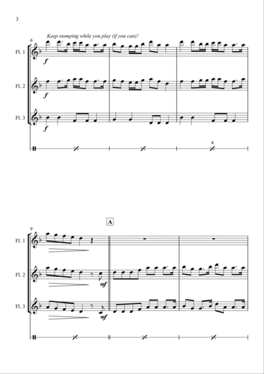 Song of the Wellerman - Flute Trio Flute Trio scores gallery preview page 4