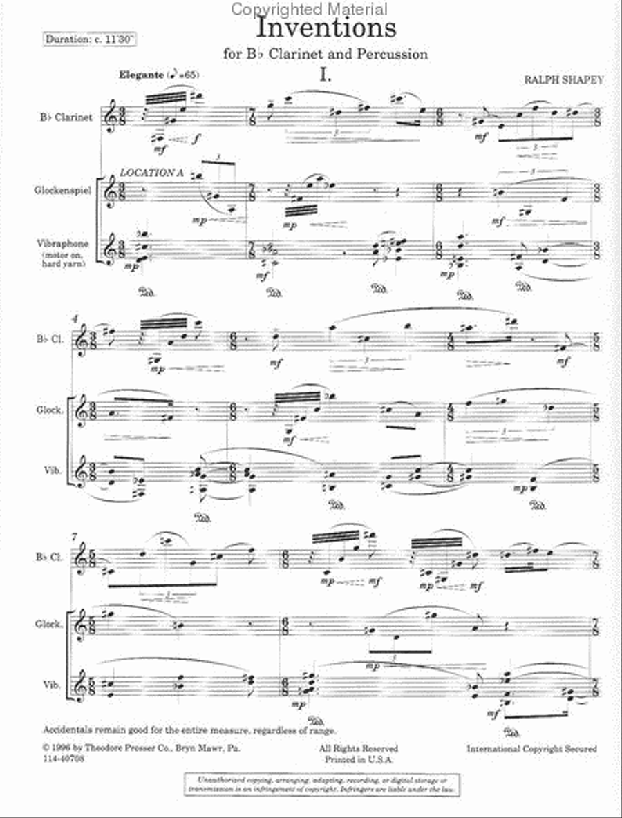 Inventions Inventions B-Flat Clarinet scores gallery preview page 2