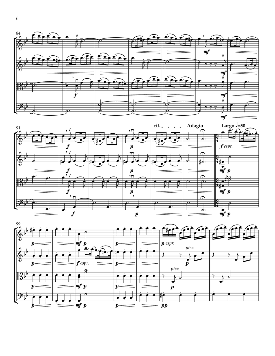 Christmas Concerto, Op. 8 String Quartet scores gallery preview page 6