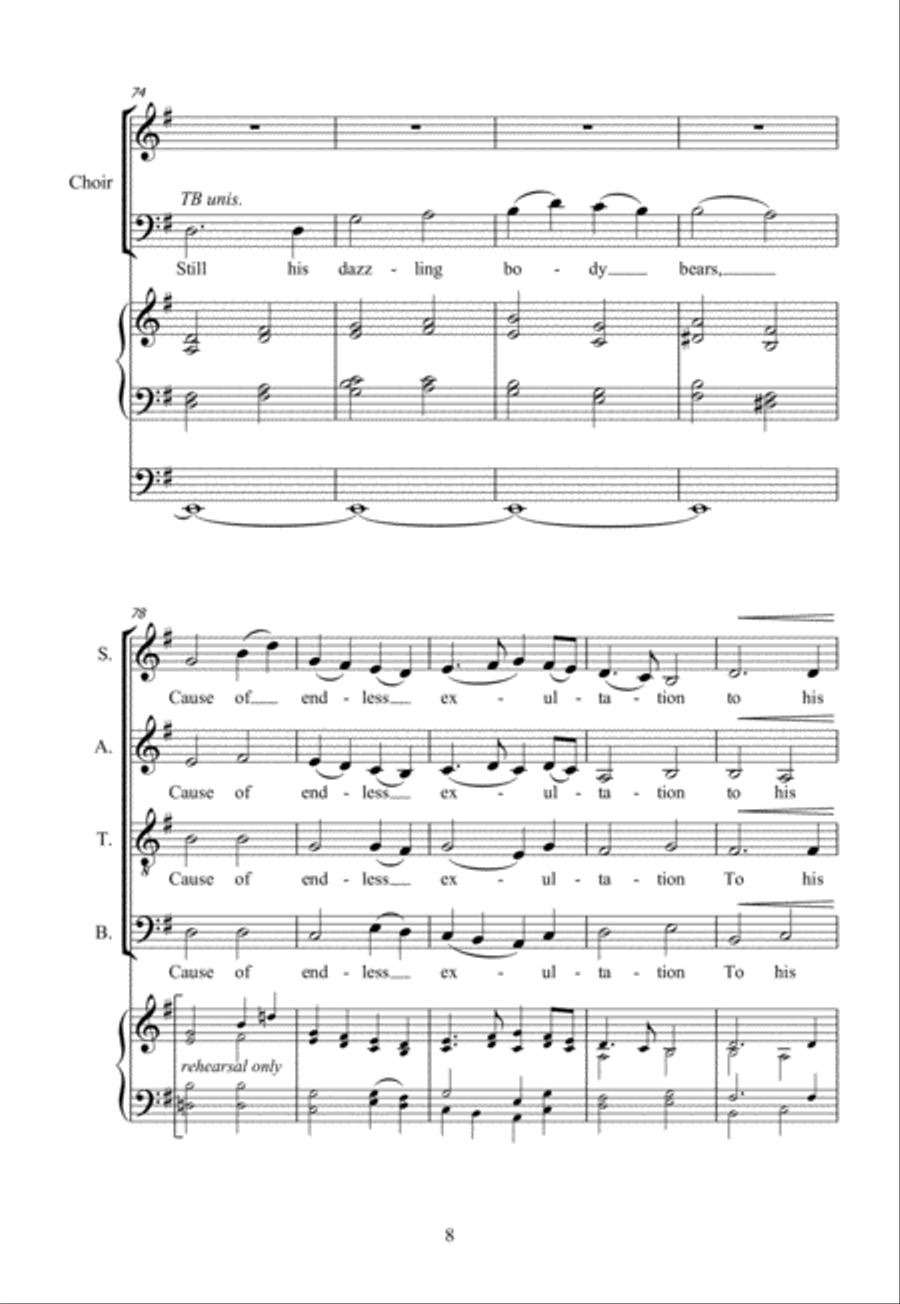 Lo, He Comes with Clouds Descending 4-Part scores gallery preview page 6