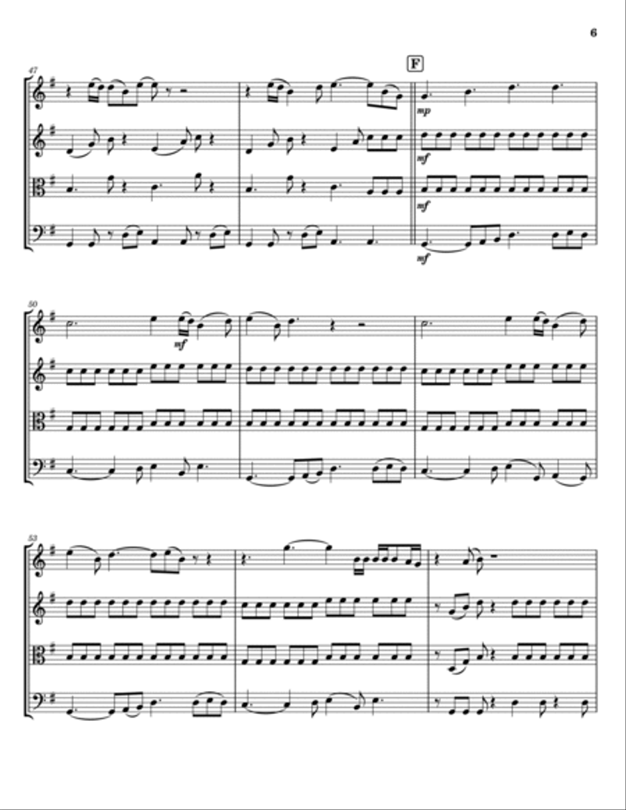 Coming Home String Quartet scores gallery preview page 6