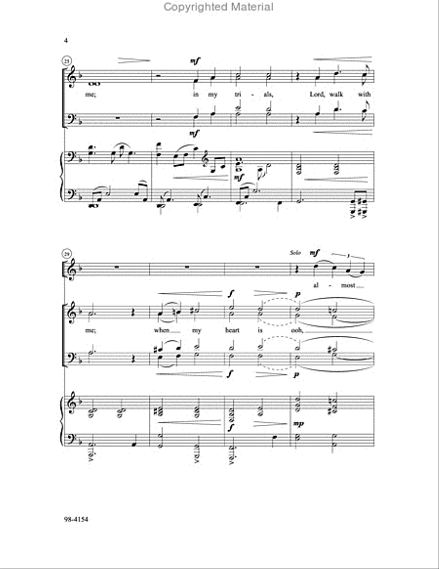 I Want Jesus to Walk with Me - SATB image number null