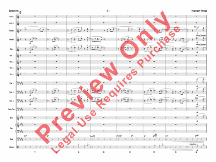 Midnight Voyage (score only) Jazz Ensemble scores gallery preview page 5