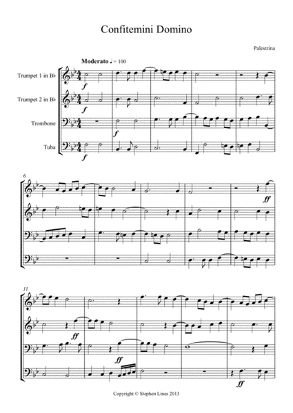 Confitemini Domino for Brass Quartet image number null