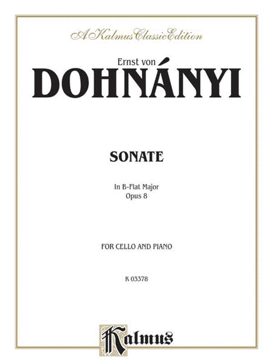 Sonata in B-flat Major, Op. 8