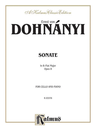 Book cover for Sonata in B-flat Major, Op. 8