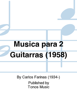 Book cover for Musica para 2 Guitarras (1958)