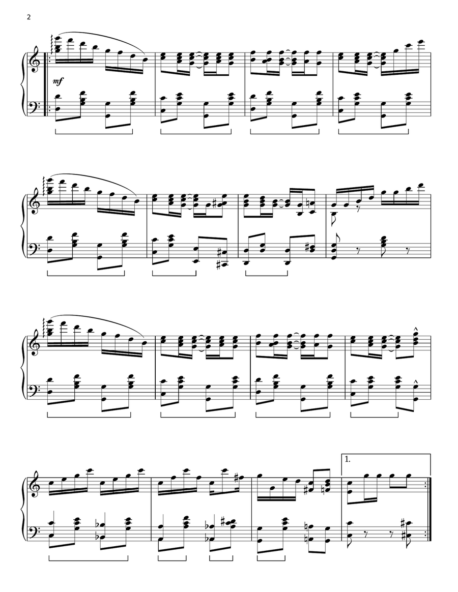 The Cascades Piano Solo scores gallery preview page 2
