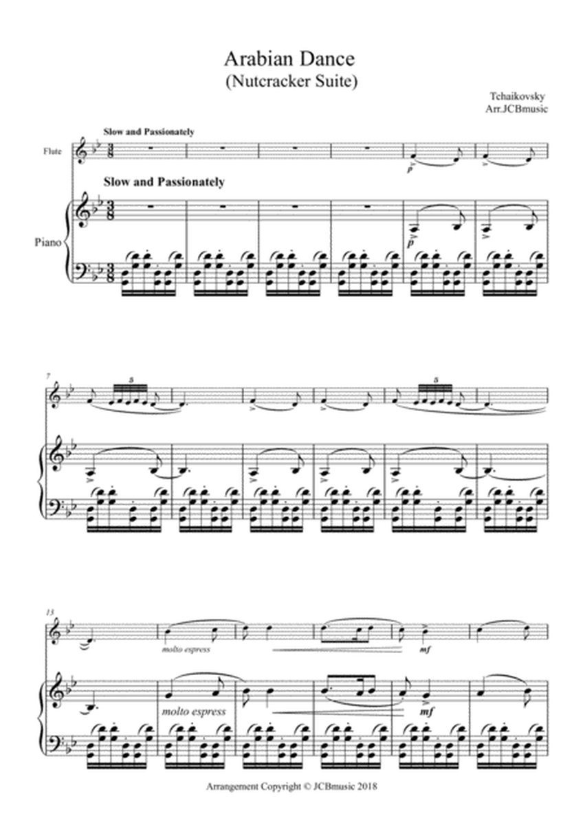 Arabian Dance (Nutcracker) Arrangement for flute and piano image number null