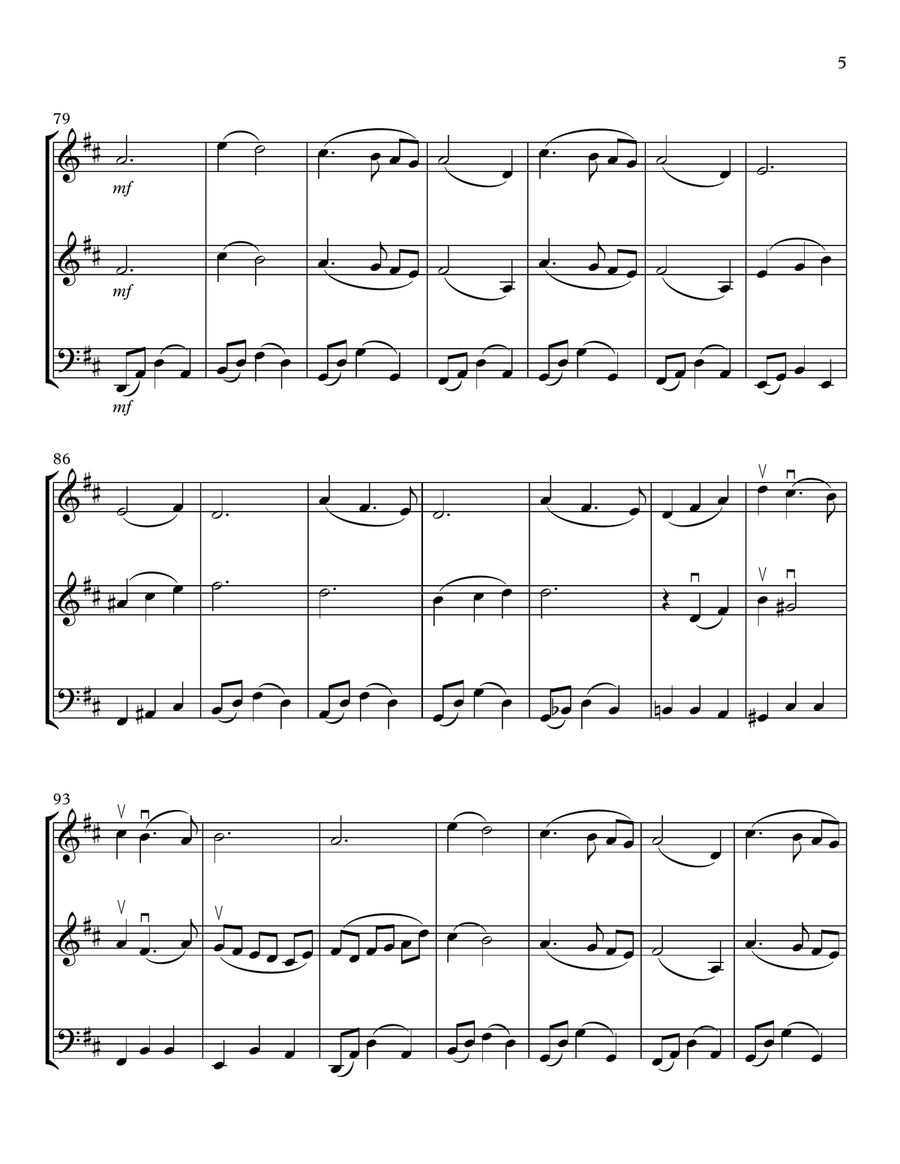 Moon River String Trio scores gallery preview page 5