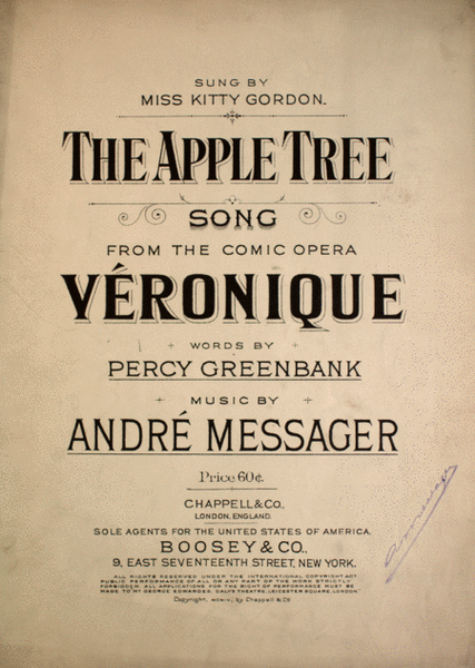The Apple Tree. Song From the Comic Opera Veronique