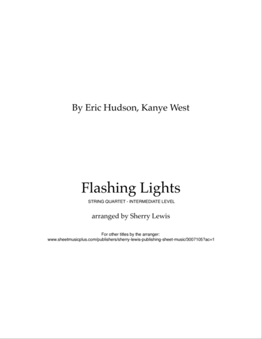 Flashing Lights String Quartet scores gallery preview page 2