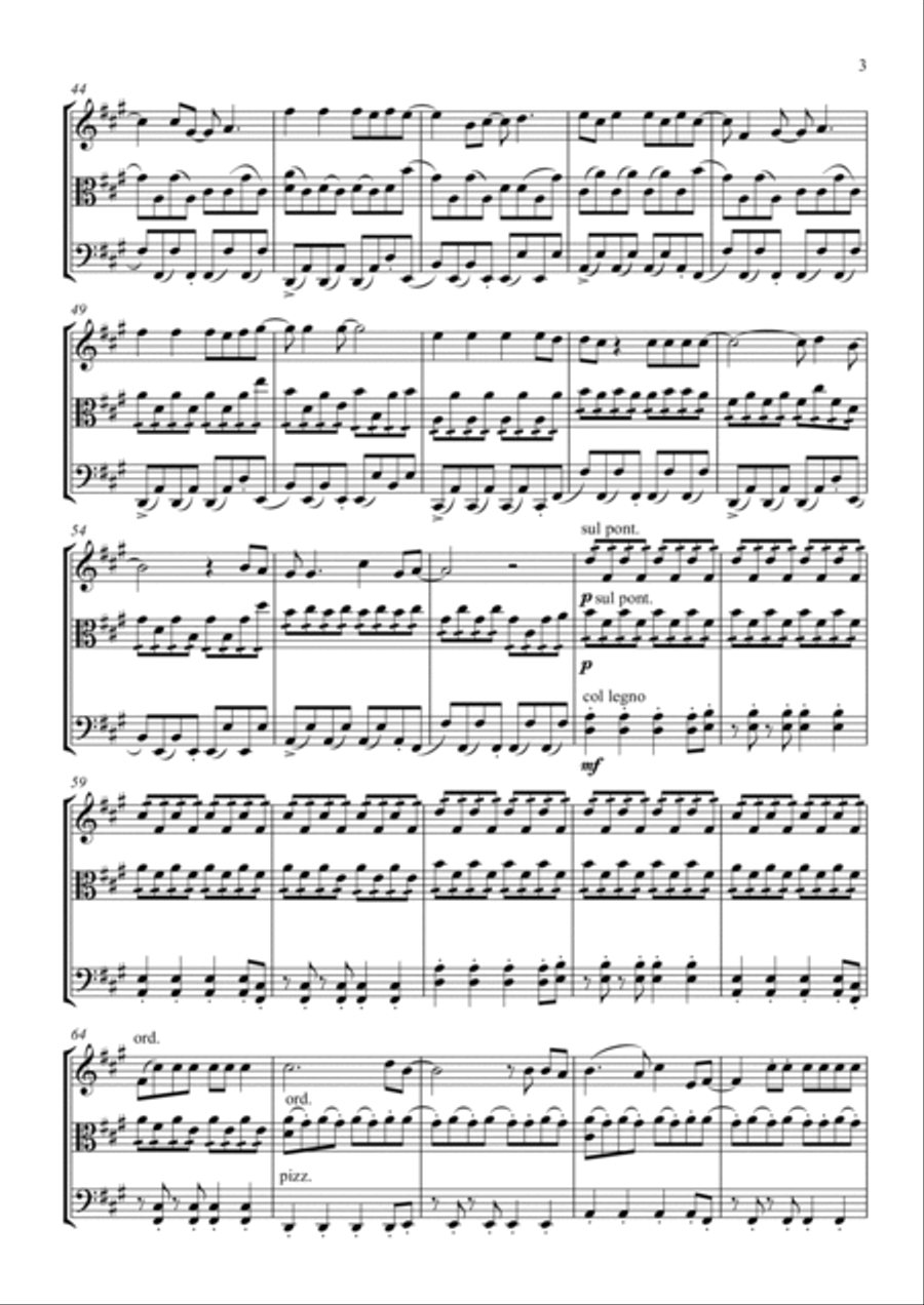 Viva La Vida String Trio scores gallery preview page 3