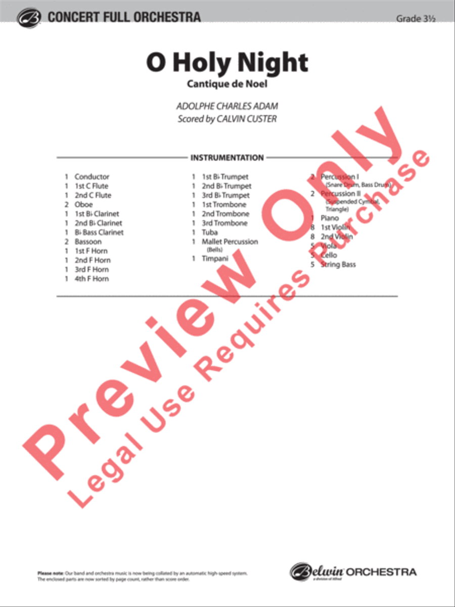 O Holy Night Full Orchestra scores gallery preview page 2