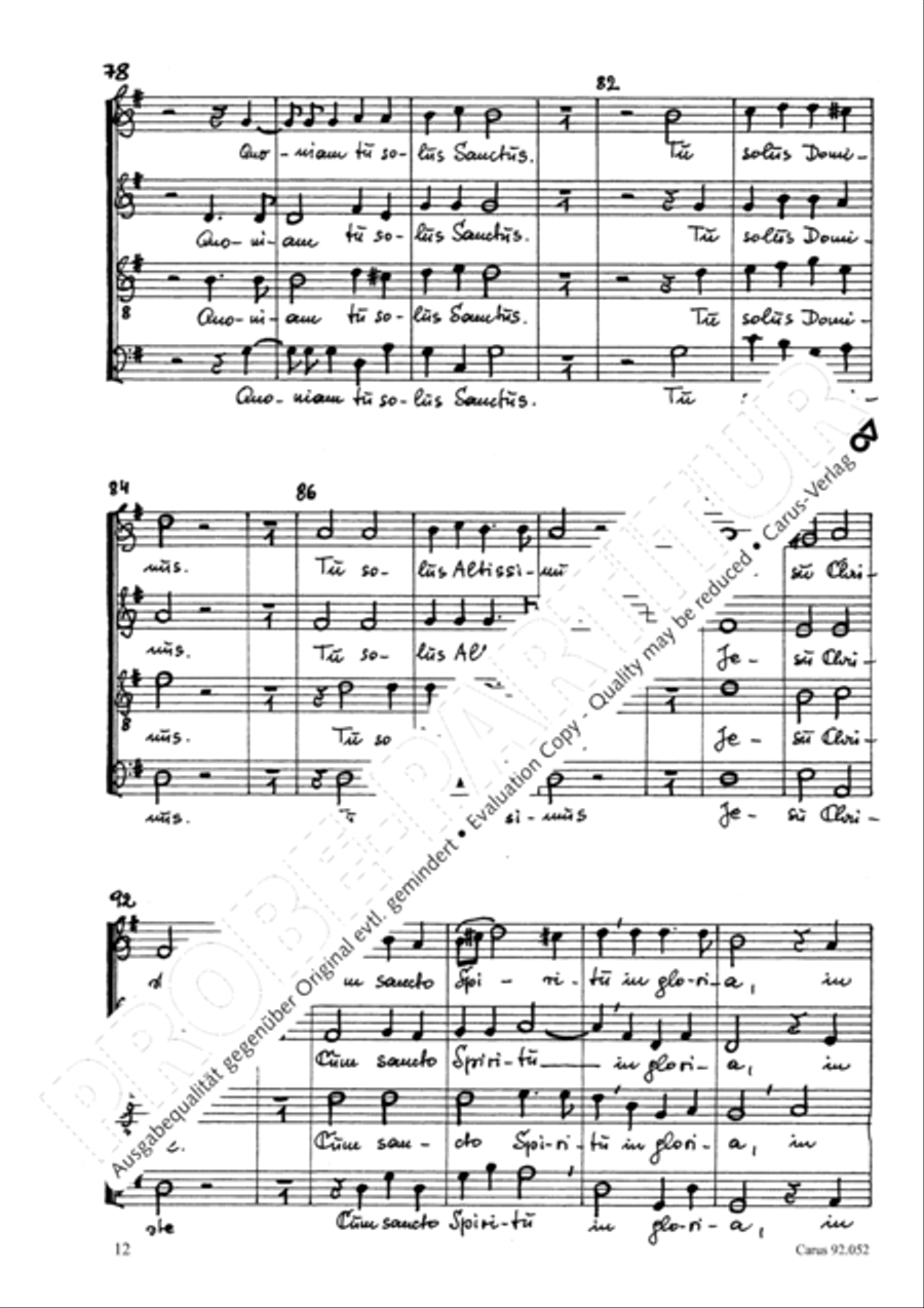 Missa canonica 4-Part scores gallery preview page 13