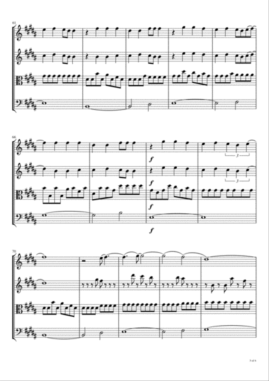 Unstoppable God String Quartet scores gallery preview page 6