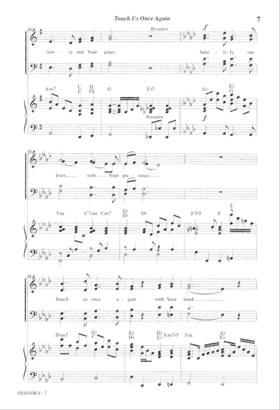 Touch Us Once Again 4-Part scores gallery preview page 7