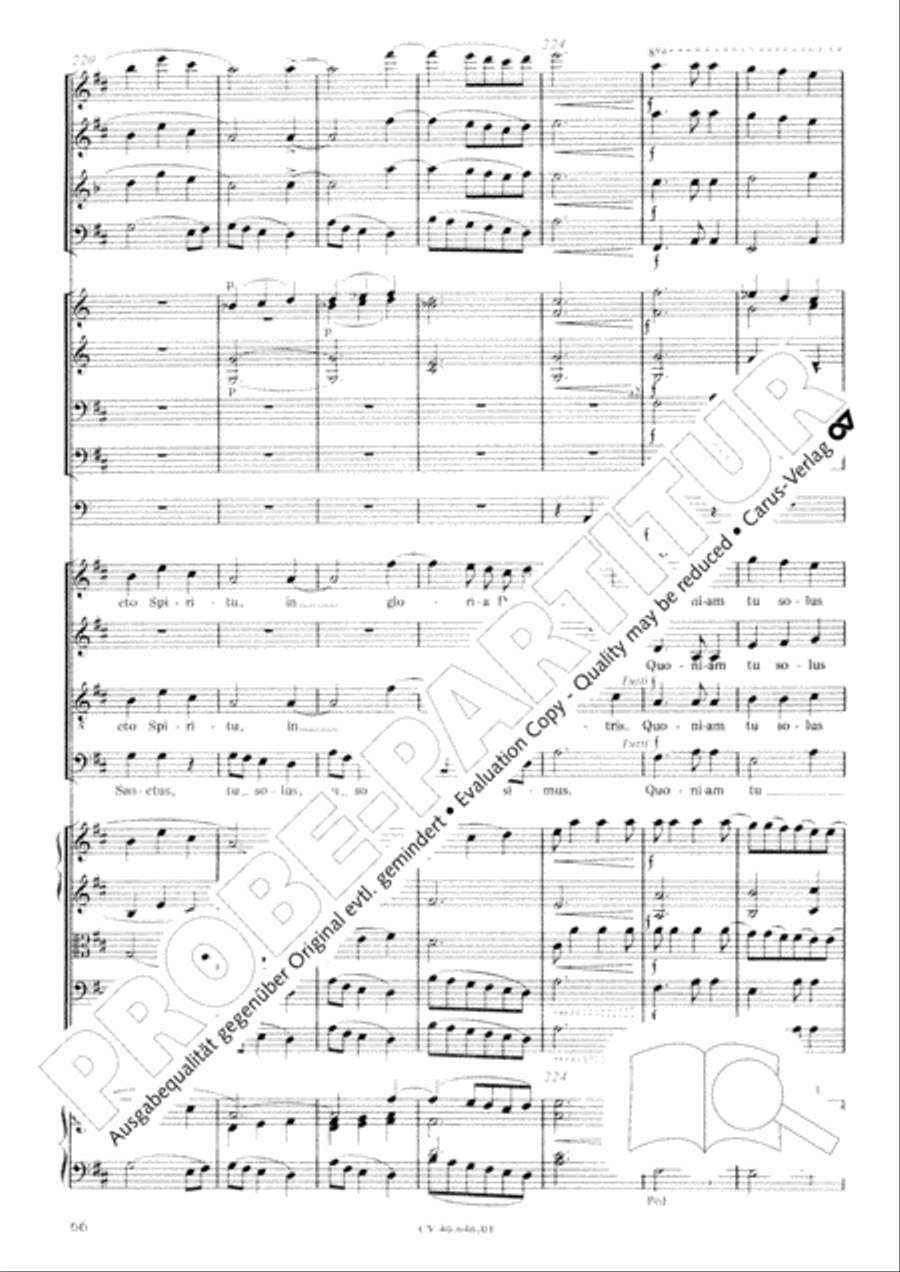 Mass in A Major (2 versions) STB scores gallery preview page 77