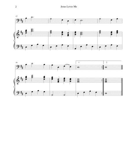 Jesus Loves Me - for beginning cello with optional piano accompaniment image number null