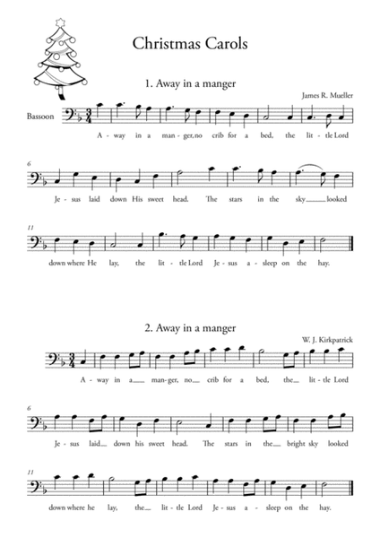 20 Easy Christmas Carols for BASSOON image number null