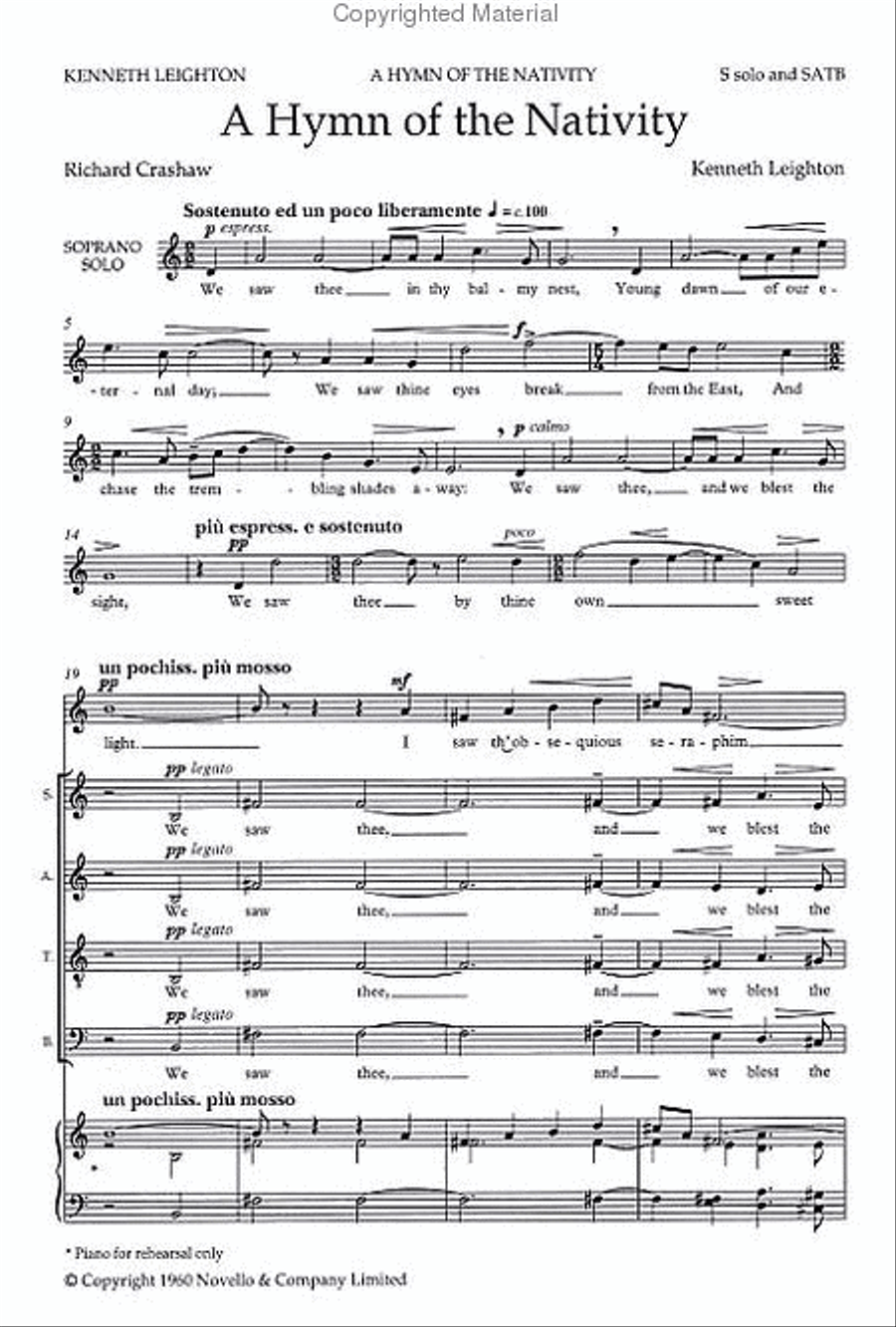 A Hymn of the Nativity 4-Part scores gallery preview page 2