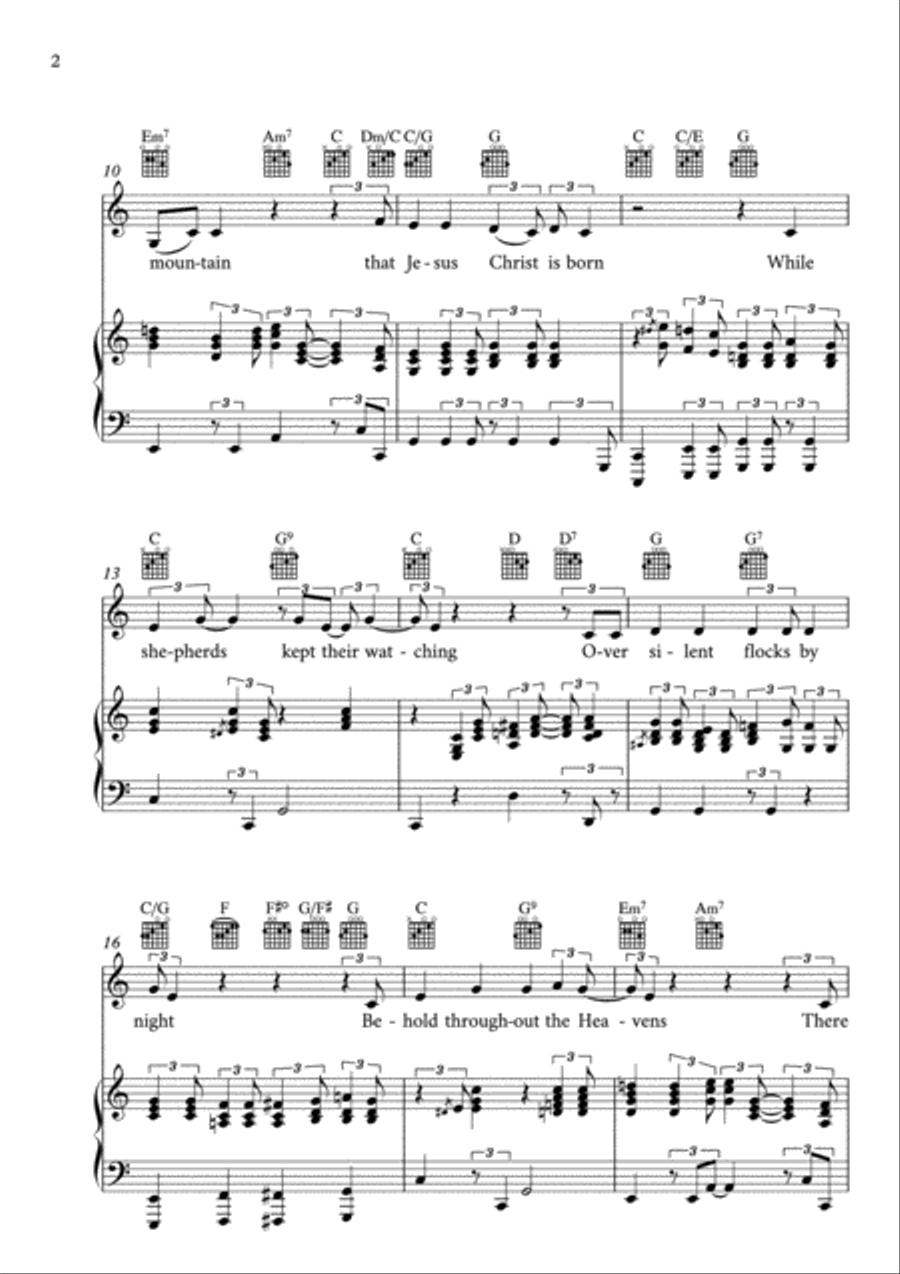 Go Tell It on the Mountain Piano, Vocal, Guitar scores gallery preview page 4