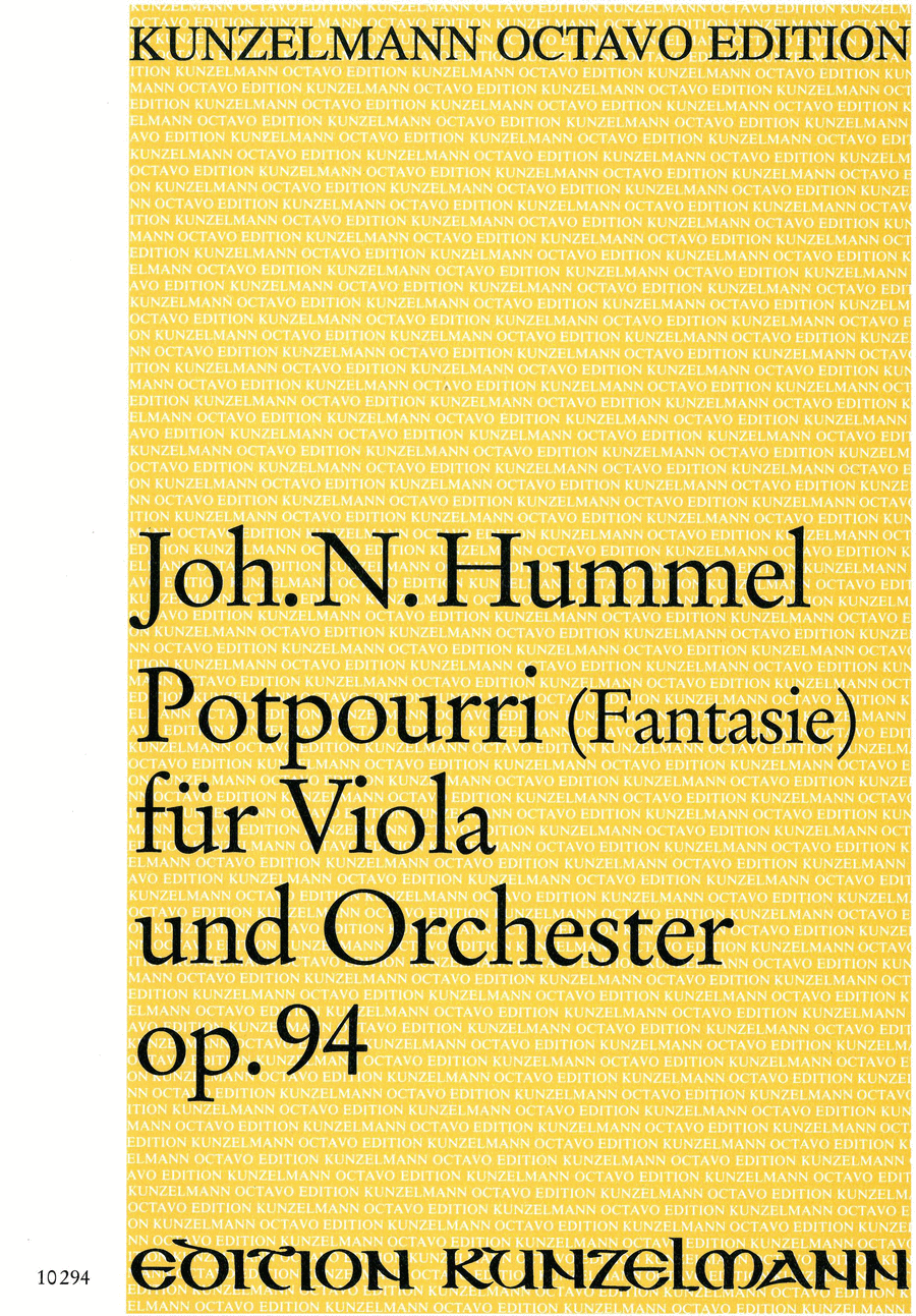 Potpourri (with Fantasia) for viola and orchestra Op. 94, original version Viola Solo scores gallery preview page 1