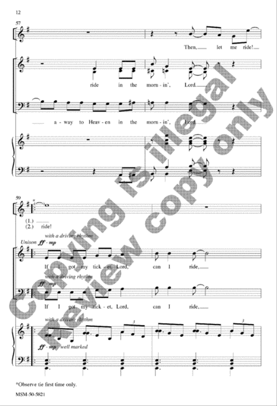 If I Got My Ticket If I Got My Ticket 3-Part scores gallery preview page 12