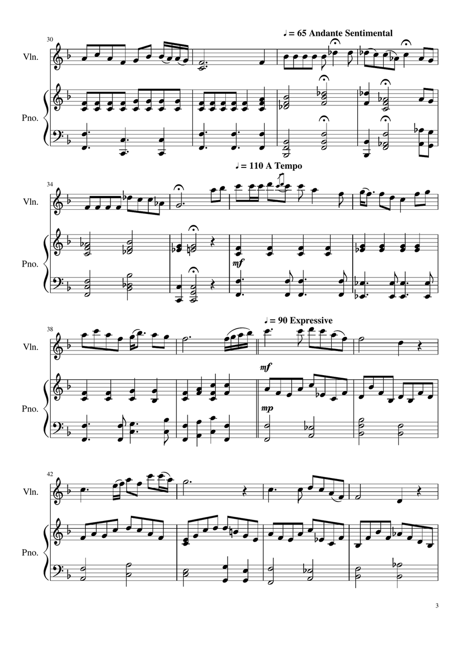 Lily of the Valley Medley Violin Solo scores gallery preview page 3