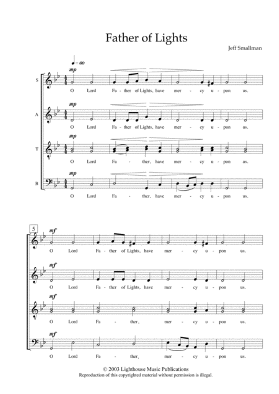 Father of Lights Father of Lights 4-Part scores gallery preview page 3