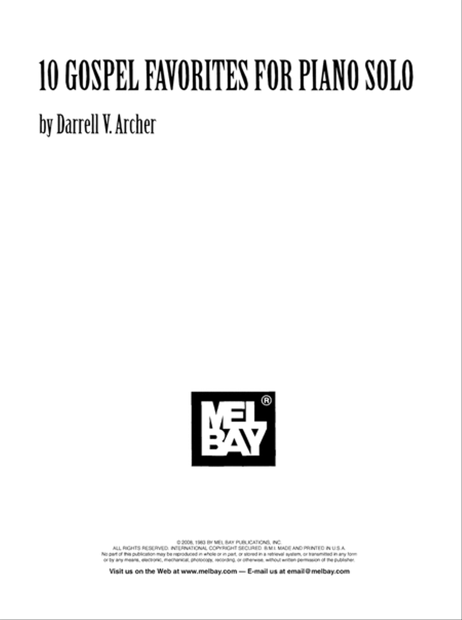 10 Gospel Favorites for Piano Solo Piano Solo scores gallery preview page 2