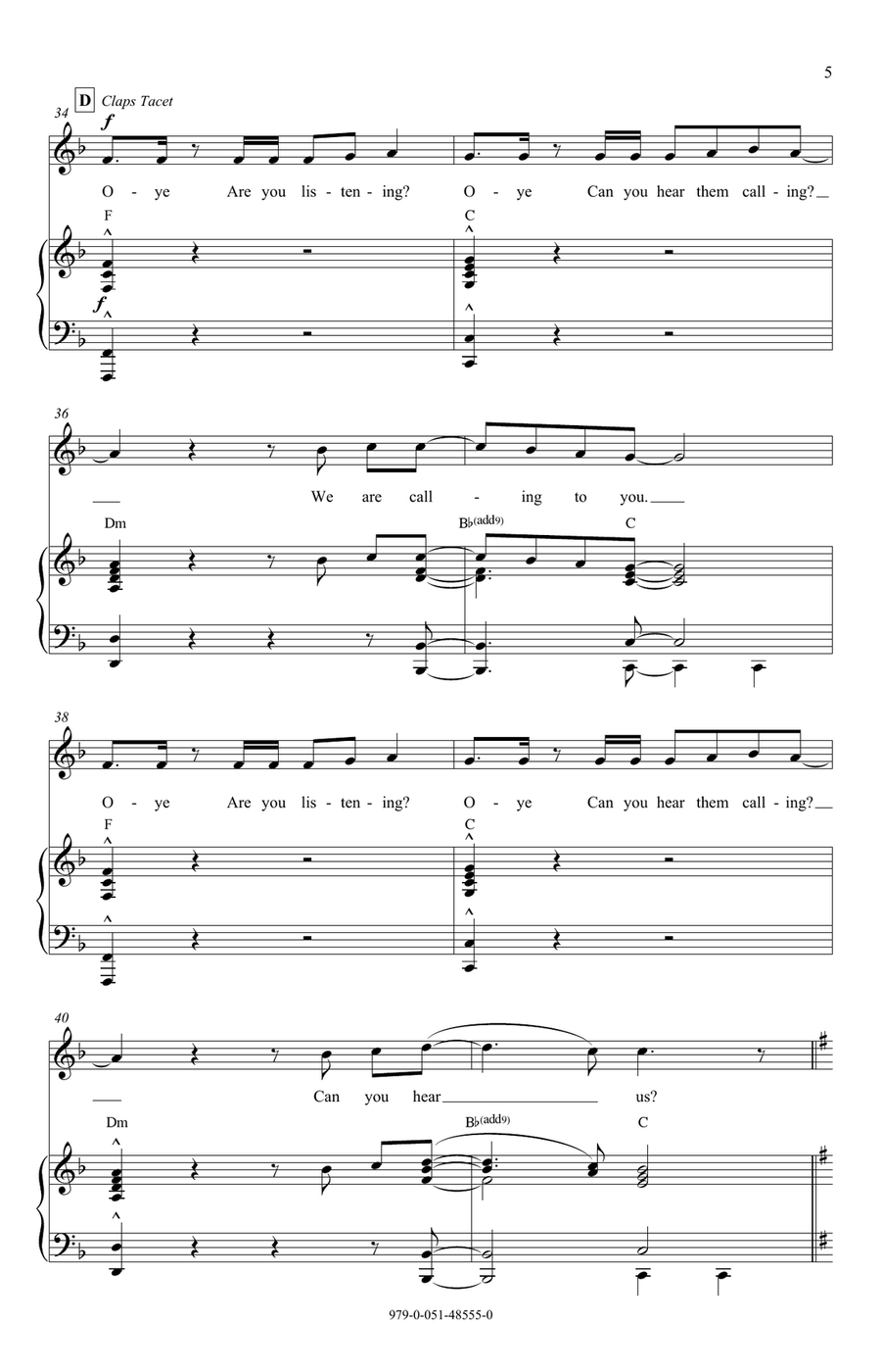 Oye Unison Choir scores gallery preview page 5