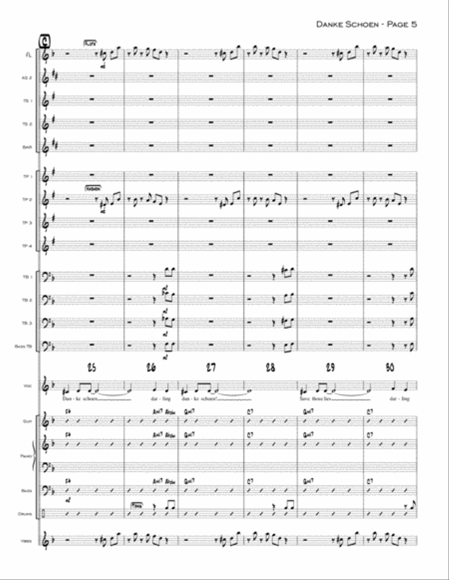 Danke Schoen Jazz Ensemble scores gallery preview page 5