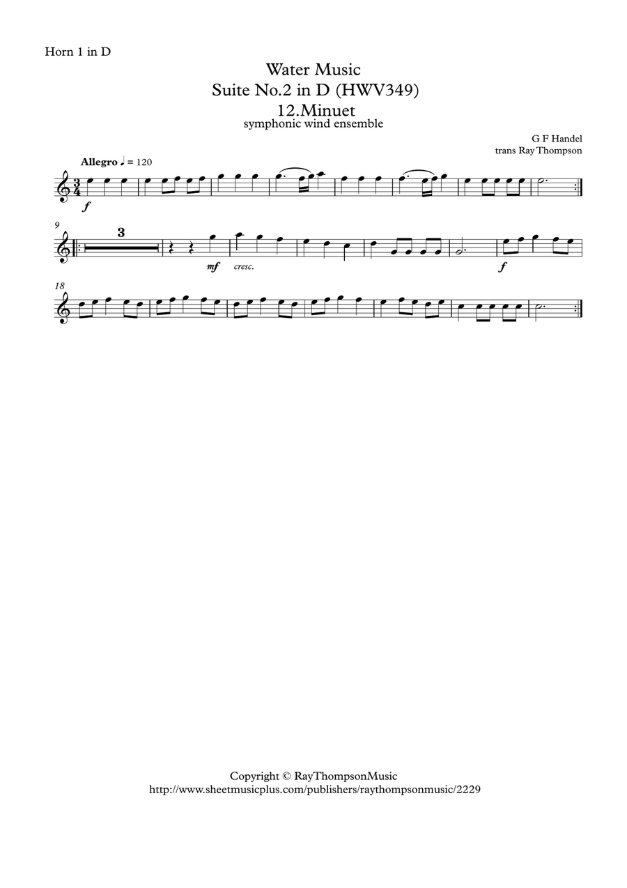 Handel: Suite No.2 in D (HWV349) 