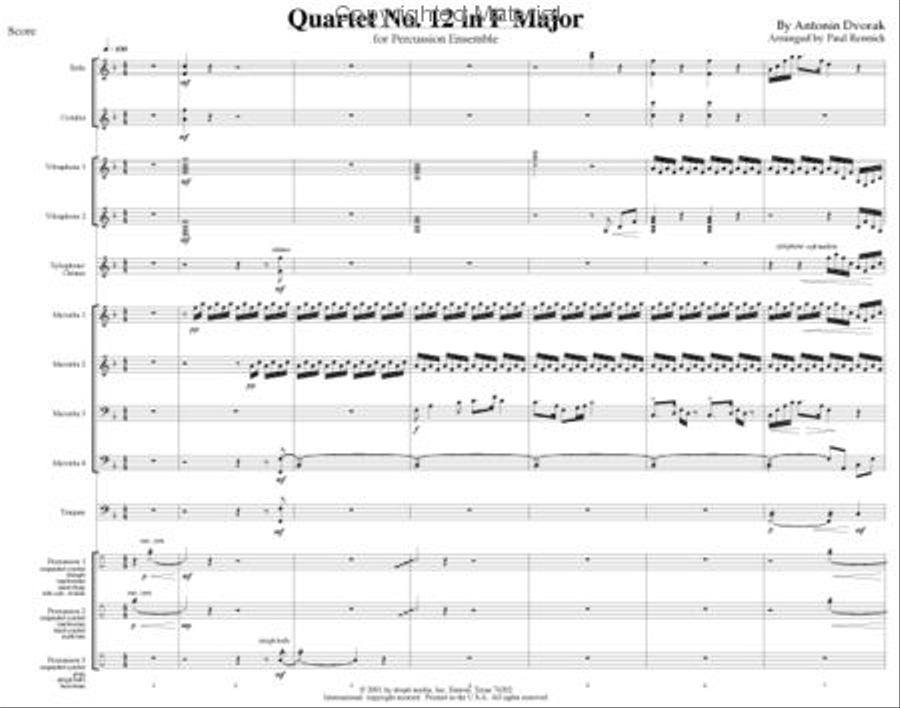 Quartet No.12 F Major Quartet No.12 F Major Percussion Ensemble scores gallery preview page 3