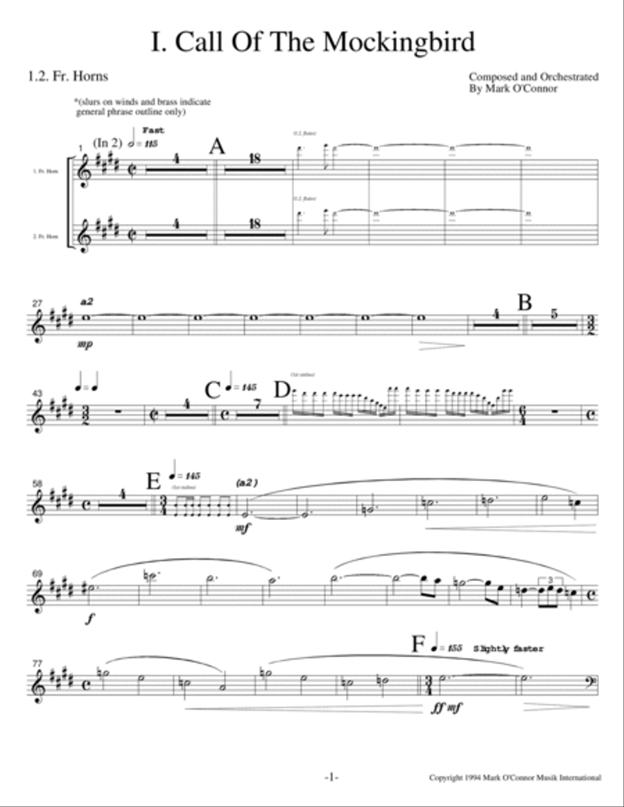 Three Pieces For Violin and Orchestra 