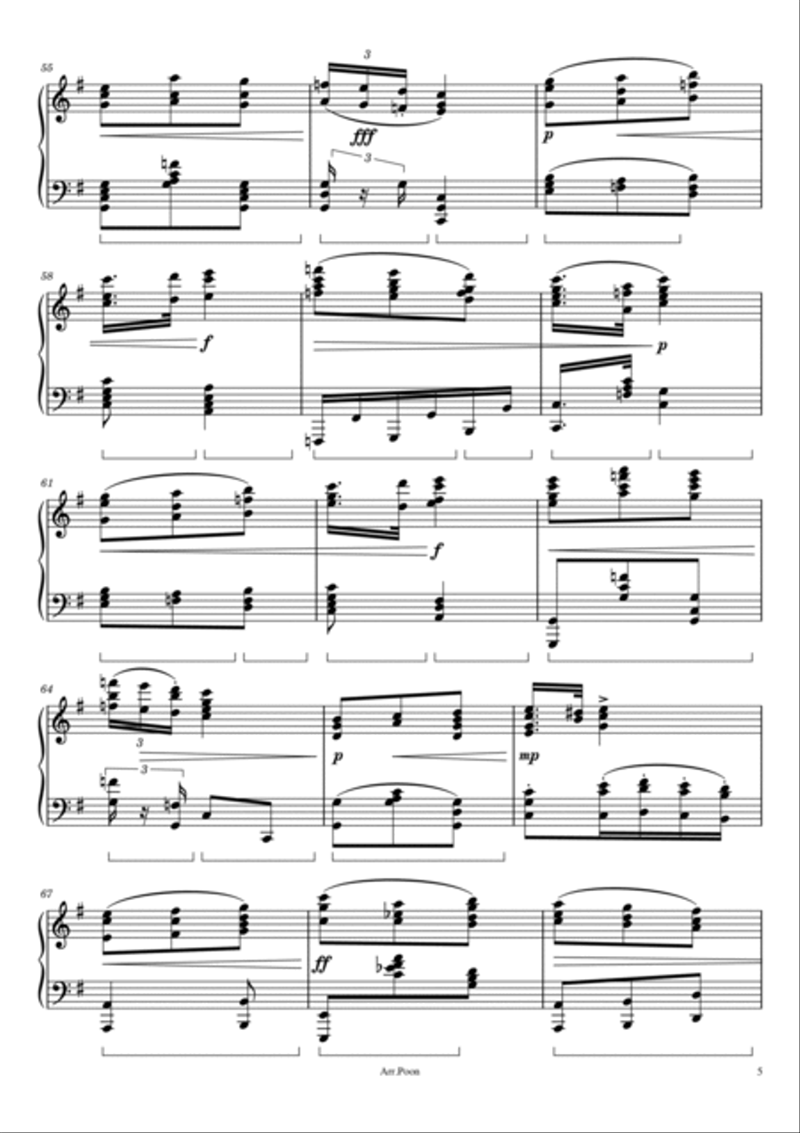 Dvořák - Slavonic Dance - Op.72, No. 2 - For Piano Solo Piano Solo scores gallery preview page 5
