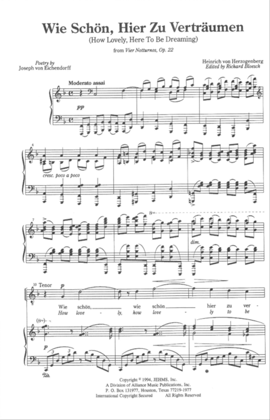 Wie schon, hier zu vertraumen Op. 22, no.4 4-Part scores gallery preview page 7