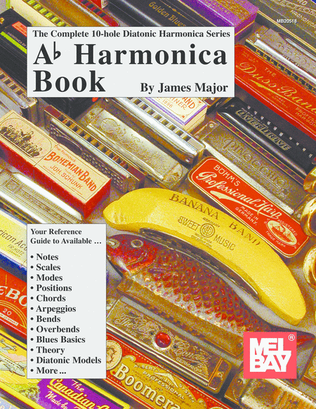 Book cover for Complete 10-Hole Diatonic Harmonica Series: Ab Harmonica Book