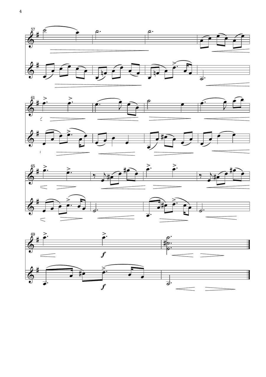 Un petit bouquet for violin duo String Duet scores gallery preview page 4