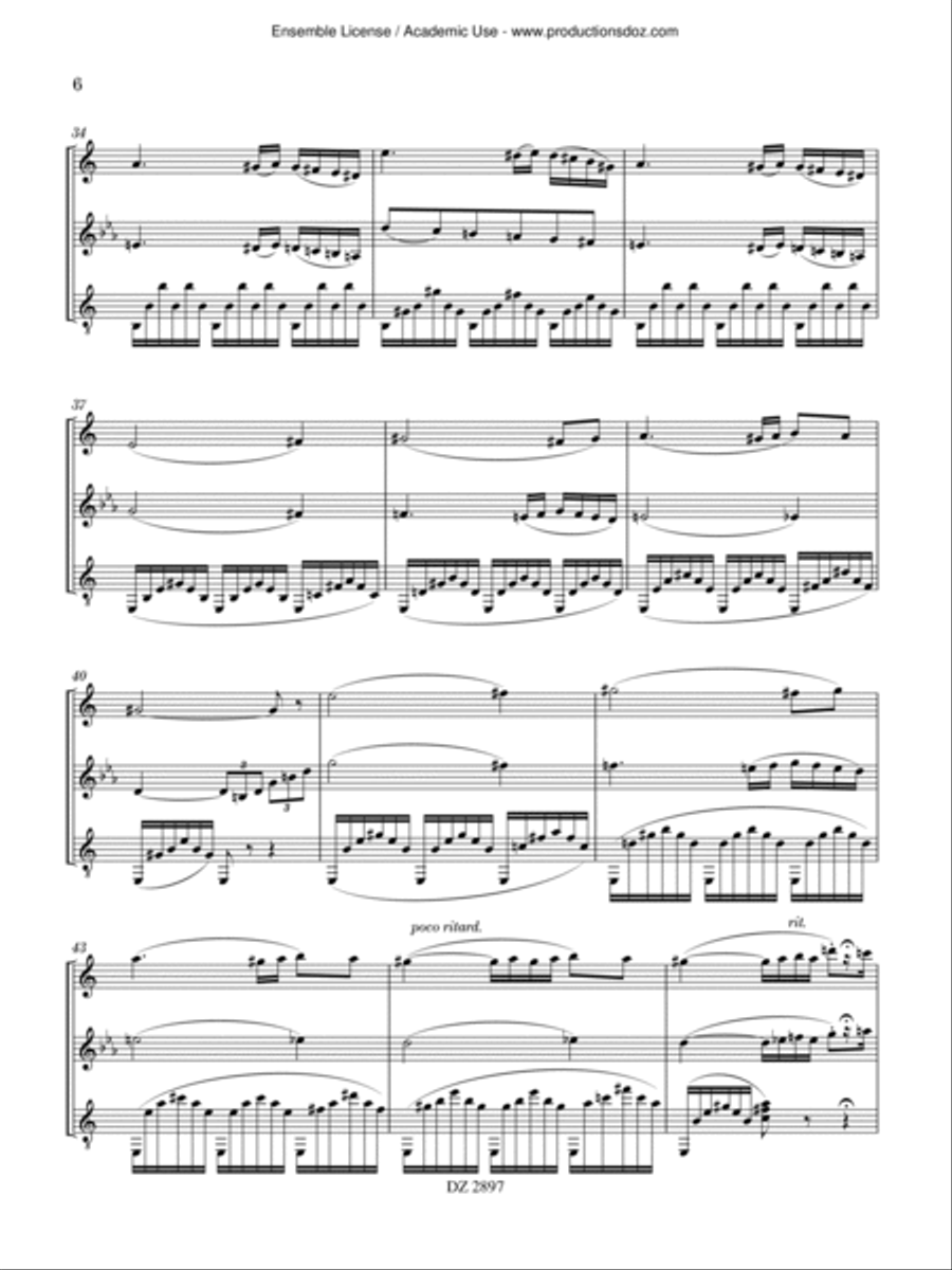 Suite, opus 250 Clarinet scores gallery preview page 6