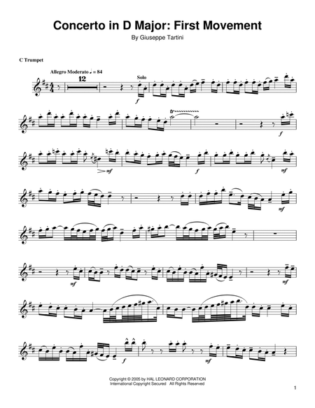 Concerto In D Major: First Movement