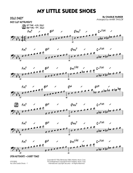 My Little Suede Shoes - Bass Clef Solo Sheet