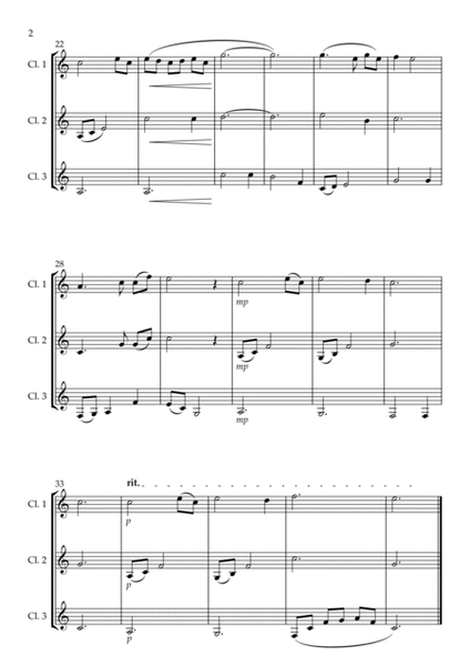 Amazing Grace - Easy Clarinet Trio image number null