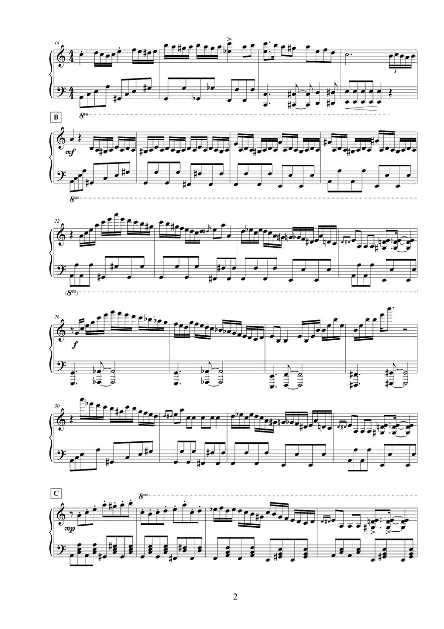 Rondo Alla Turca (Jazz Arrangement) Piano Solo scores gallery preview page 2