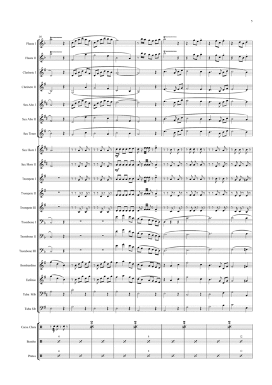 Valsa da Rainha da Borborema Full Orchestra scores gallery preview page 5
